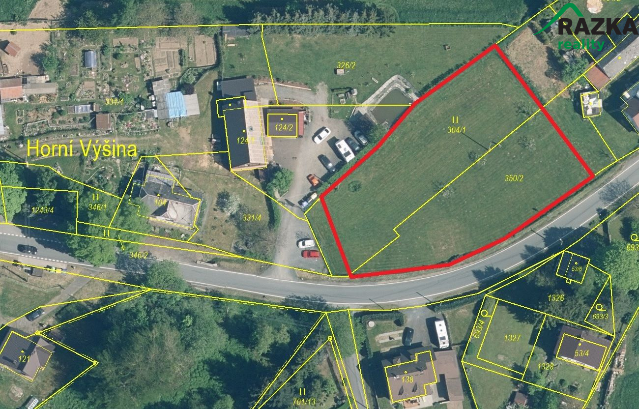 Stavební pozemek (2200 m2) Horní Výšina, okr. Tachov - titulní obrázek