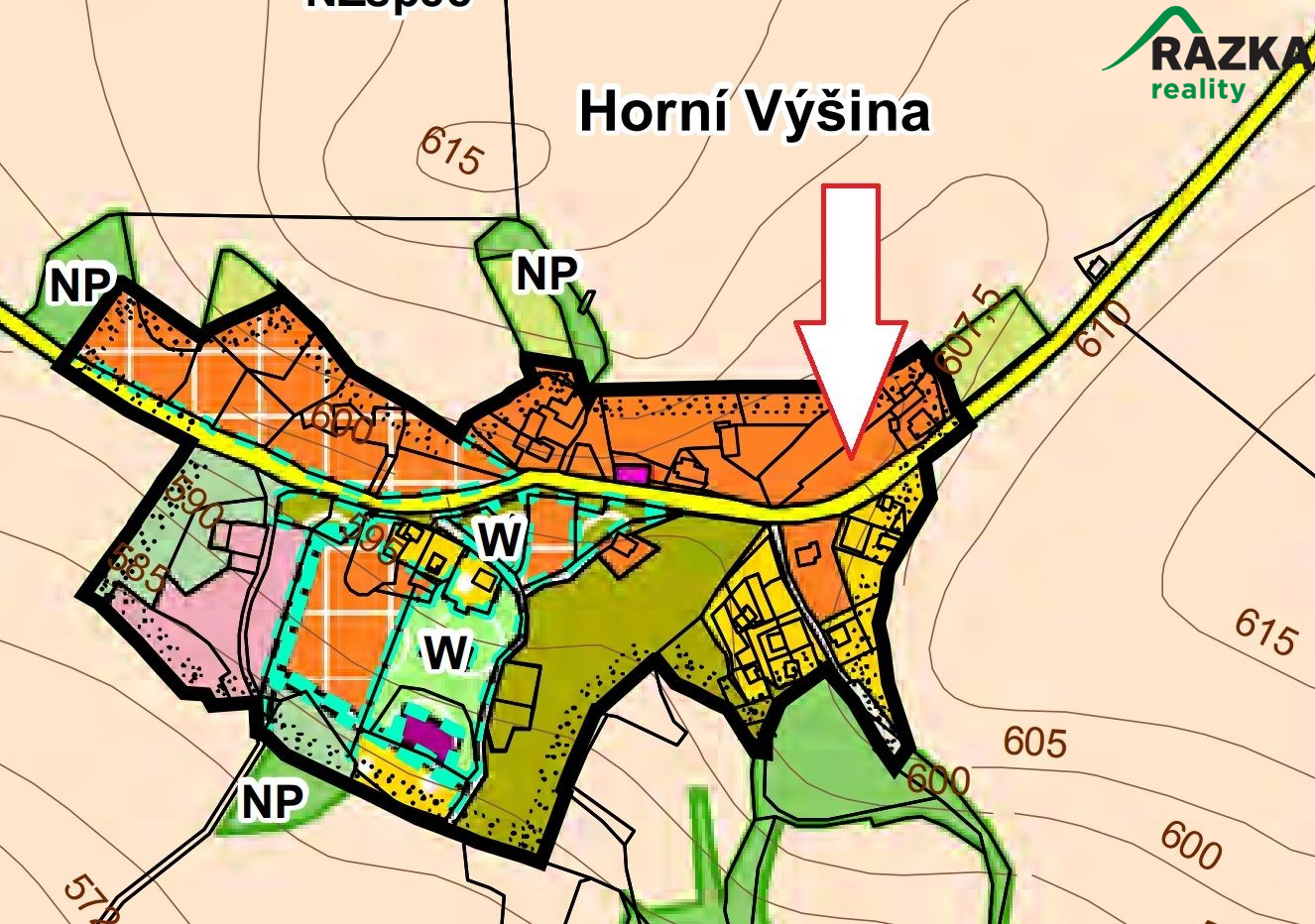 Stavební pozemek (2200 m2) Horní Výšina, okr. Tachov - obrázek č.3