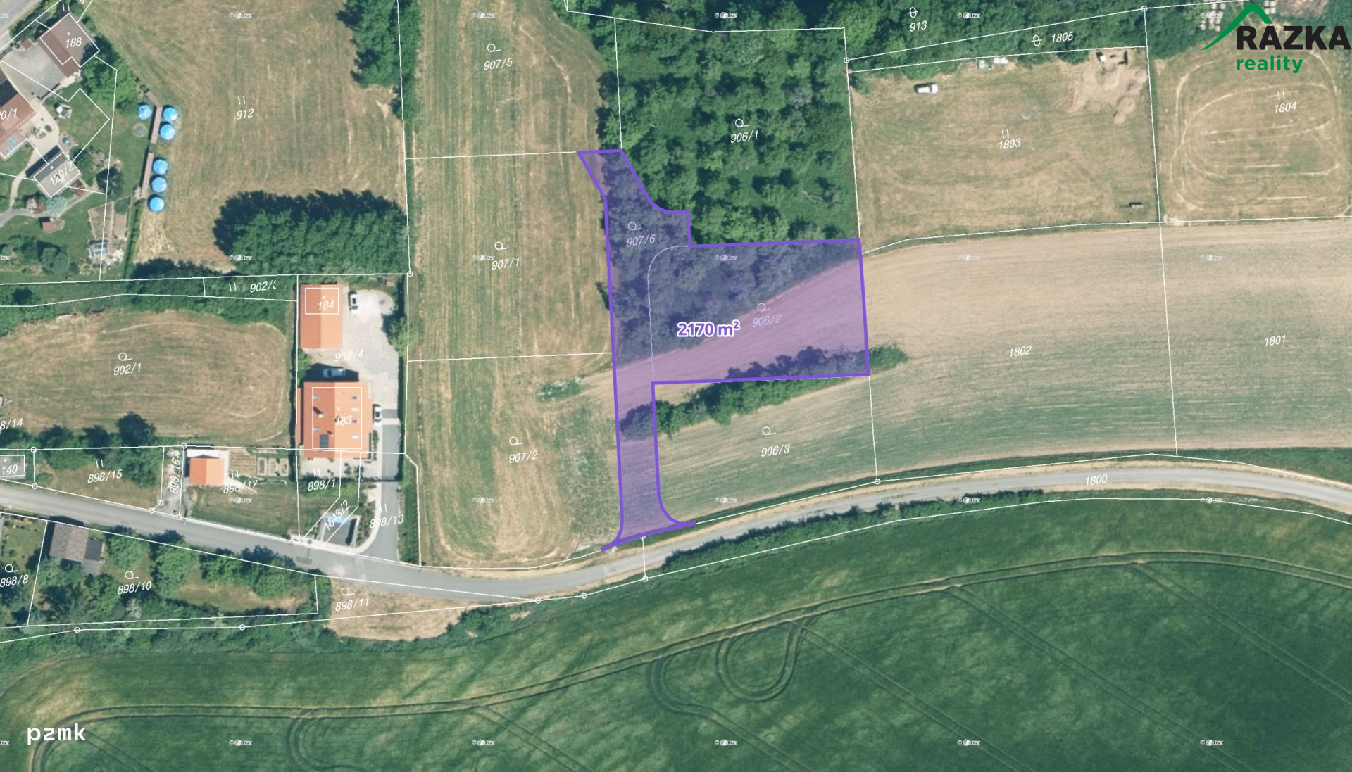 Prodej stavebního pozemku Okrouhlé Hradiště - obrázek č.2