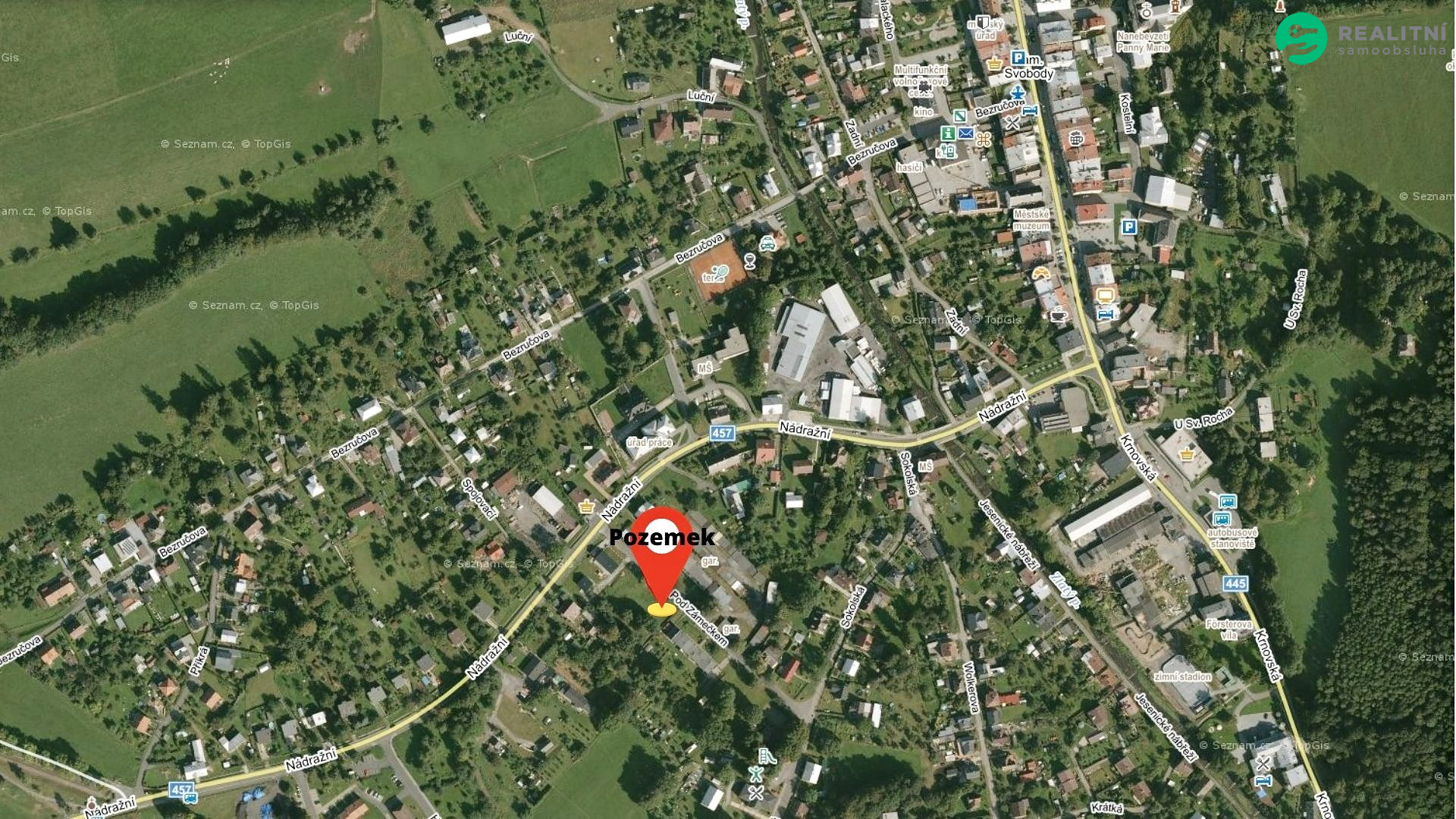 Prodej stavebního pozemku 1.158 m² – Zlaté Hory, Jeseníky. - obrázek č.2