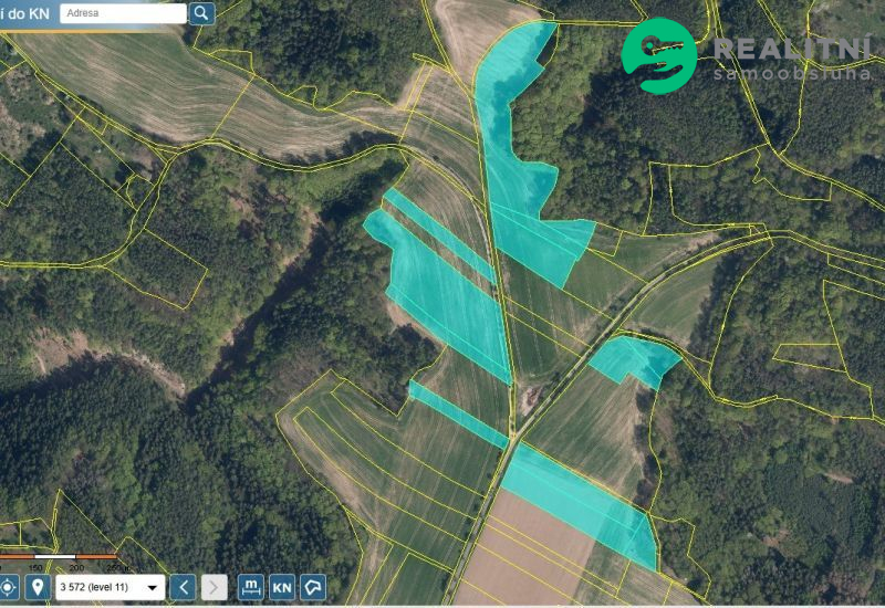 Rovinaté, dobře přístupné pole, cca 5,5 ha - k.ú. Houska - obrázek č.2