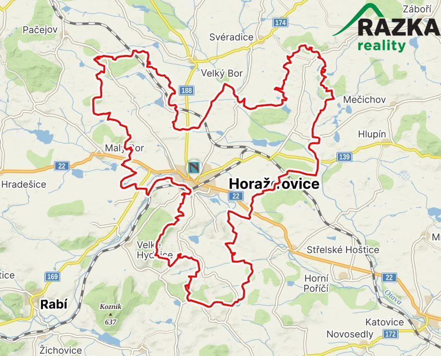 Soubor pozemků v katastru Horažďovice, 19 860 m² - obrázek č.3