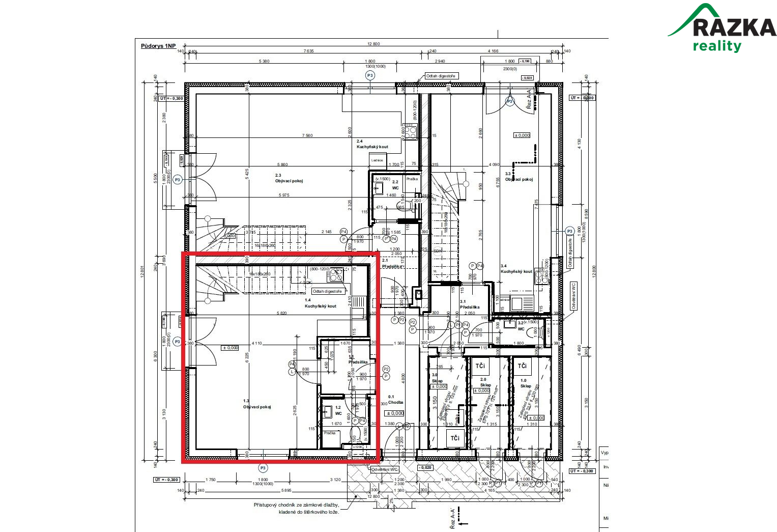 Mezonetový byt 3+KK (85 m2) se zahradou Tachov, ul. Na Kopci - obrázek č.5
