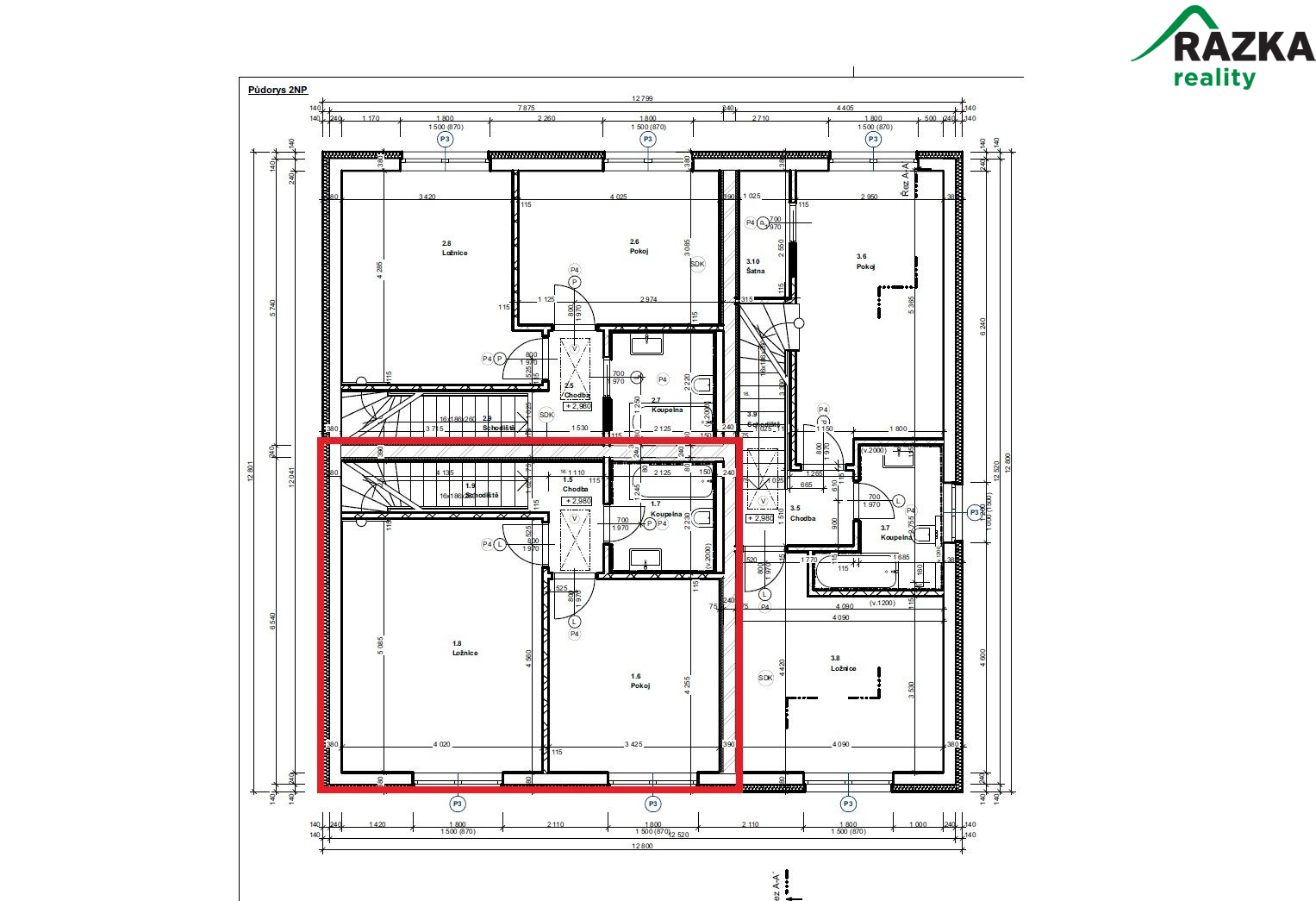 Mezonetový byt 3+KK (85 m2) se zahradou Tachov, ul. Na Kopci - obrázek č.6